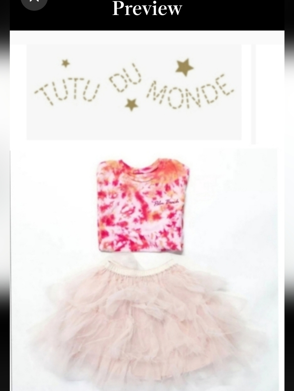 Nwt Tutu Du Monde Ballet Slipper Skirt Only